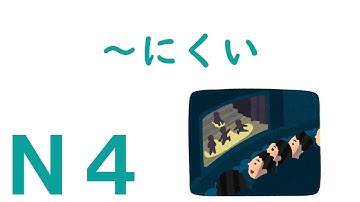 【Ｎ４文法】～にくい