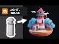 Lighthouse in Blender 2.91 - 3D Modeling Timelapse