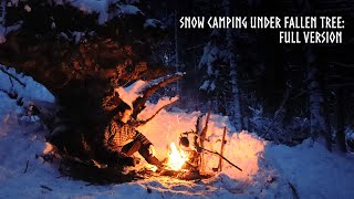 Slow Relaxing Camping in Winter & Deep Snow: Bushcraft ASMR