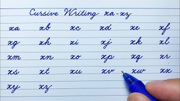 How to write in cursive | Cursive writing a to z | Joining letters x | Cursive handwriting practice