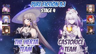 Herta Team & Castorice Team Pure Fiction Stage 4 (3 Stars) | Honkai Star Rail