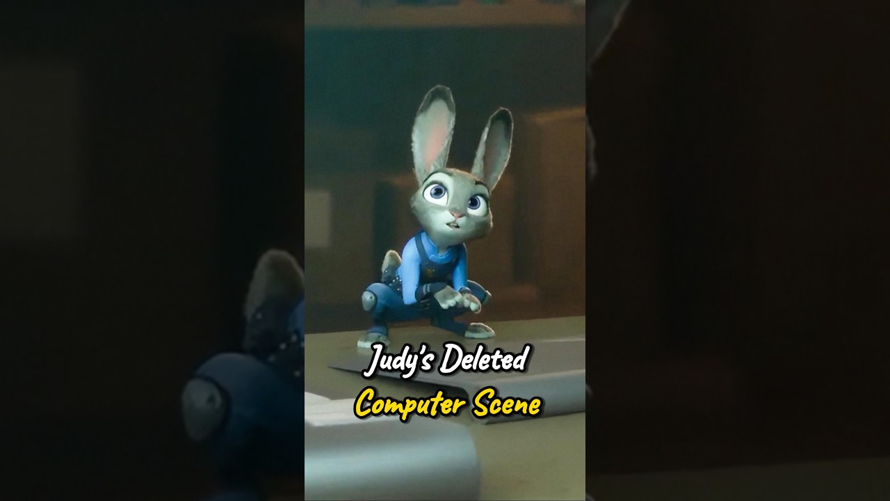 Why Was Judy’s Computer Scene Deleted?🔥🐰#shorts #zootopia #disney #animation