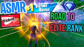 ASMR Gaming 🤩 Fortnite Ranked Road to Elite! Relaxing Gum Chewing 🎮🎧 Controller Sounds + Whispering💤