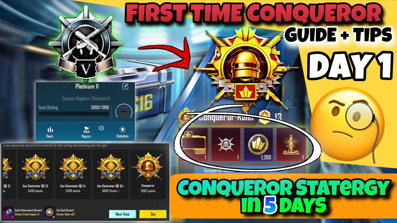 DAY 1 🇮🇳 SOLO CONQUEROR TIPS & TRiCKS | FIRST TIME CONQUEROR STATERGY ...