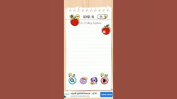 Brain test 1 level 12 Solve [catch 5 falling apples]