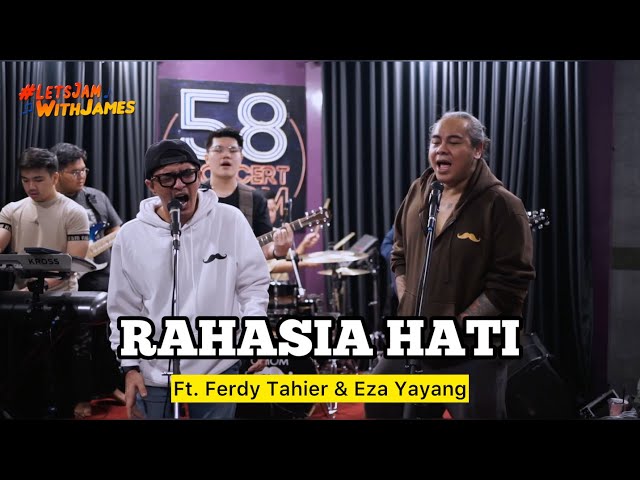 RAHASIA HATI - Ferdy Tahier u0026 Eza Yayang ft. Fivein #LetsJamWithJames class=