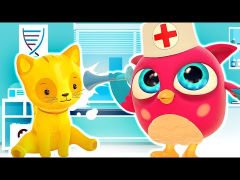 Видео: Песня для детей - Совенок Хоп Хоп и пять котят - Развивающие мультики для малышей