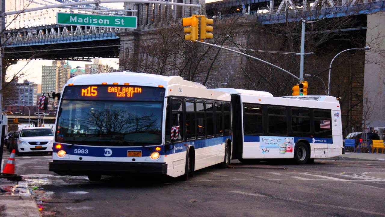 MTA New York City Bus 2012 NovaBus LFS Articulated 5983 [ Audio