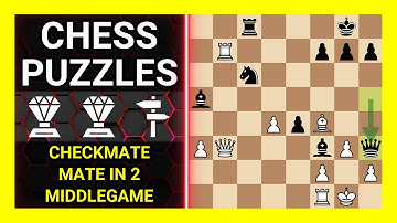 Chess Puzzles to Practice. Themes: Checkmate, Mate in 2, Middlegame. Learn Chess