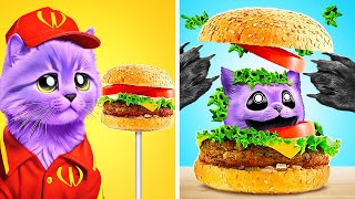 My CAT Found This In Burger 😱💜 Rich VS Poor Pet Gadgets And Crafts