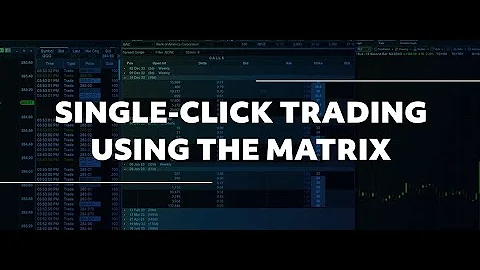 Desktop QuickStart - Single Click Trading Using the Matrix