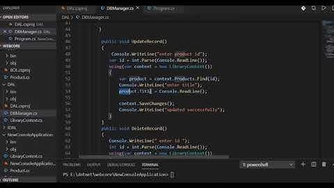 Multilayered MySQL CRUD dotnet core console application