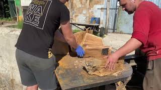 🌳🌳🌳 woodcarving machine 🪓🪓🪓 Extreme splitting machine. Video YouTube