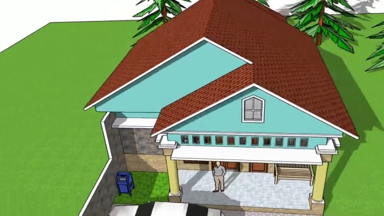  Desain  Rumah  by sketchup  9 x 12 YouTube