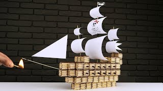 How to Build Pirate Ship from Matches Without Glue In this video I show you how to build pirate ship matchstick model. For this 