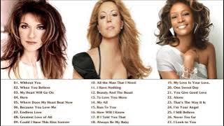 Mariah Carey, Celine Dion, Whitney Houston Greatest Hits playlist - Best Songs of World Divas NO ADS
