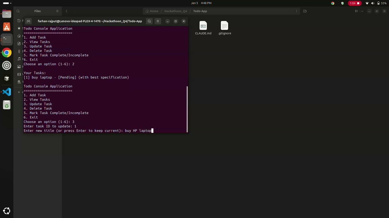 Cli Todo App