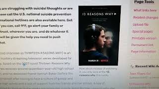 13 Reasons Why is on Unlikable TV Shows Wiki