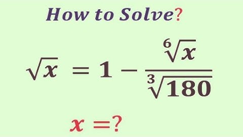 An Amazing Algebra Challenge | Olympiad Question | Can you Solve this? | x=?