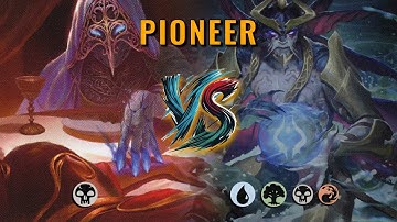 MTG Pioneer - Mono Black Midrange by Numbskull VS Simic Aggro by ImomushiMoondoom