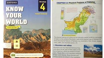 Apsacs grade 4 know your world 🌍 chap 5 Geography Topic 5.2 Physical Features of Pakistan #trend