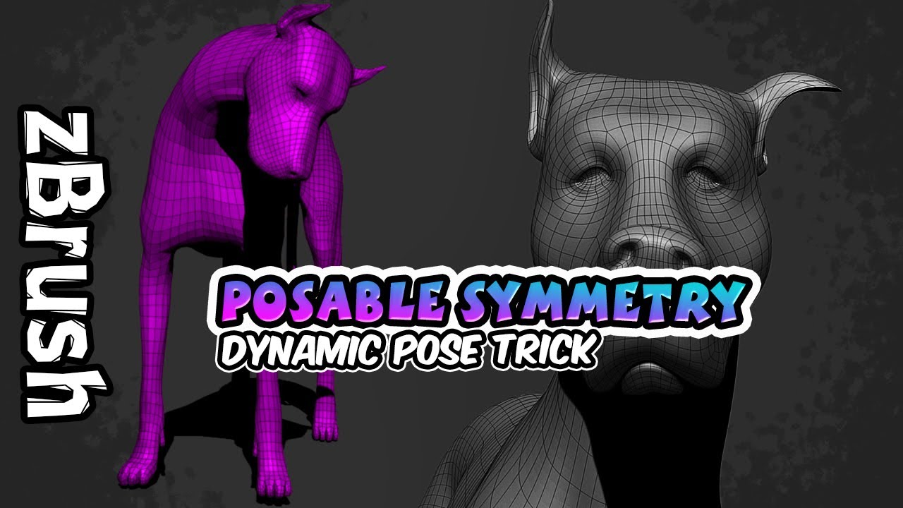 Sculpting a Dynamic Pose using Posable Symmetry in zBrush - YouTube