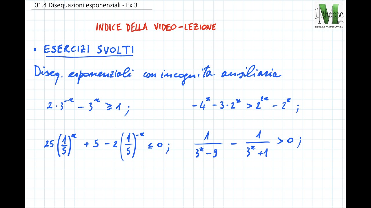 01.4 Disequazioni esponenziali - Ex 3