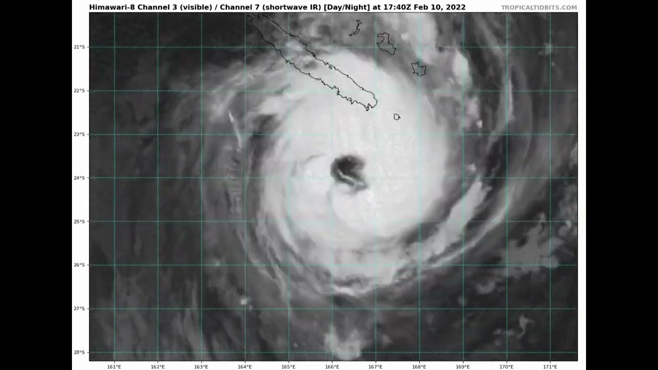 Cyclone Dovi - Satellite Imagery (Shortwave IR)