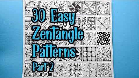 30 Easy Zentangle Patterns For Beginners | Part 2  | Easy Drawing || الگوهای ساده زنتنگل