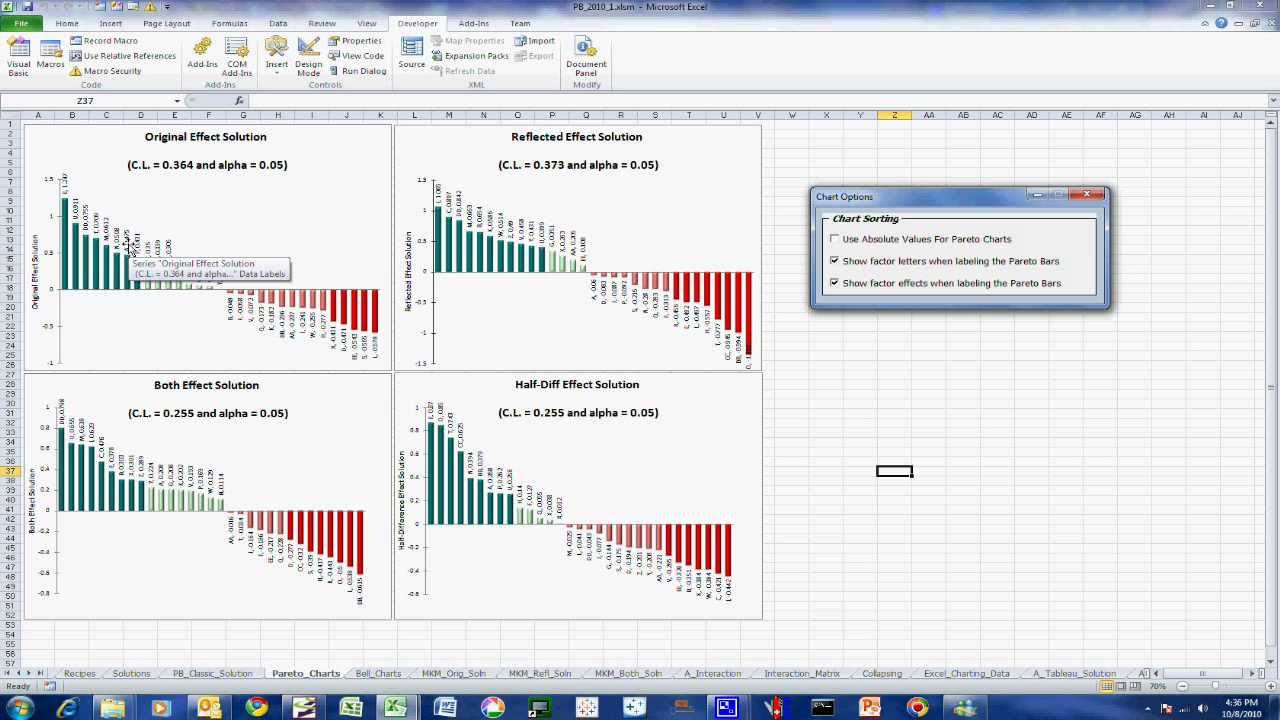 create pareto chart in excel 2013