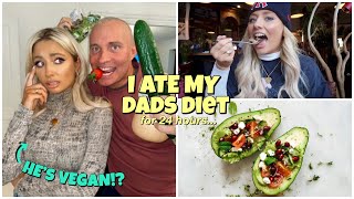 I ate MY DADS diet for 24 hours!! *he’s vegan*