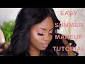 EASY SUMMER EYESHADOW TUTORIAL FOR BROWN SKIN