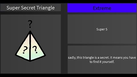 How to get the Super Secret Triangle - Find The Triangles