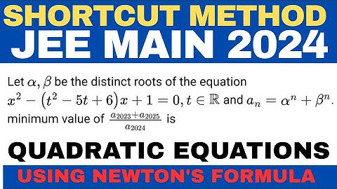 alpha and beta are distinct roots of the equation x^2-(t^2-5t+6)x+1=0, an=alpha^n+beta^n. Then..