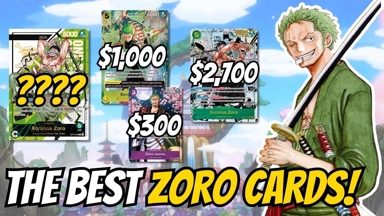 The BEST and MOST VALUABLE Zoro Cards in the One Piece TCG! - YouTube