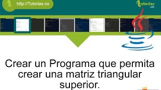 arrays -- java(crear matriz triangular superior)