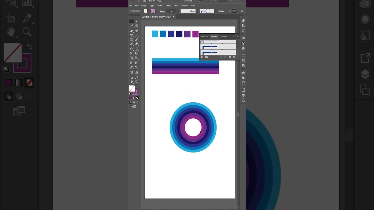 Multicolor Ellipse Design With Easy Process Adobe Illustrator #agdesigner #illustrator #art