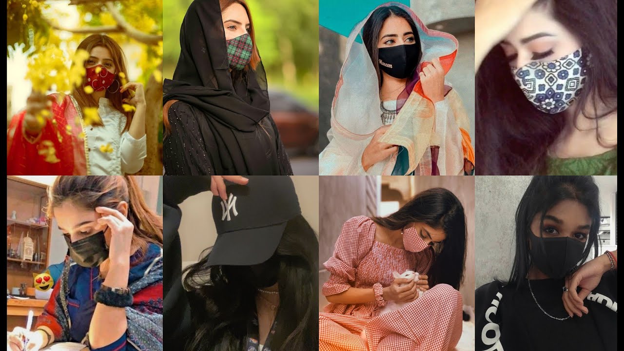 Mask dpz for girls/ hidden face dpz YouTube