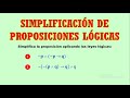 simplificación de proposiciones lógicas ejercicios resueltos - leyes de absorcion logica matematica