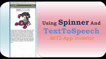Using Spinner And TextToSpeech MIT2 App Inventor