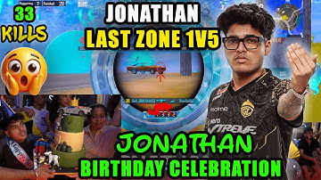 😱33+ KILLS | JONATHAN & SMR TROLLING RANDOM TEAMMATE🤣| LIVE BIRTHDAY CELEBRATION  @JONATHANGAMINGYT​