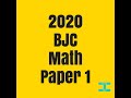 Mathmatiques bjc 2020  preuve 1