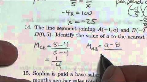 Math 10C Linear Relations Review SA#14