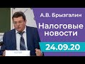 Налоговые новости от Аркадия Брызгалина 24 сентября 2020 г