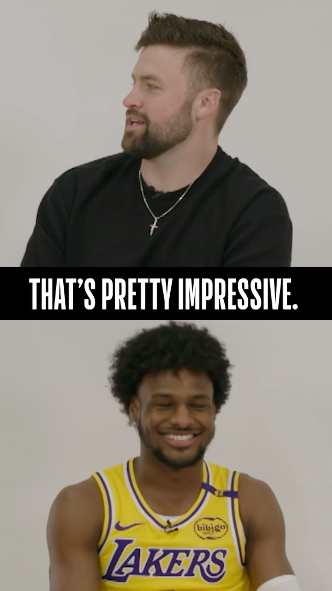 Bronny gets quizzed on some of his dad's most interesting stats ?