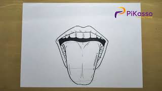 How to Draw a Tongue Easy step by step