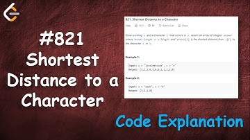 Shortest Distance to a Character | Live Coding with Explanation | Leetcode #821