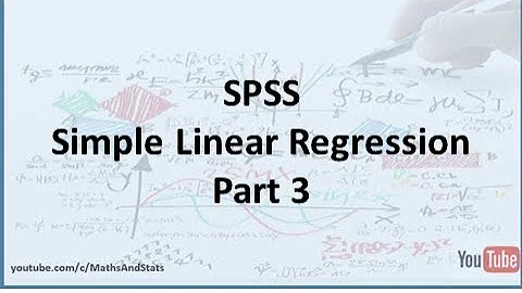 SPSS: How to generate a Simple Linear Regression model - Part 3