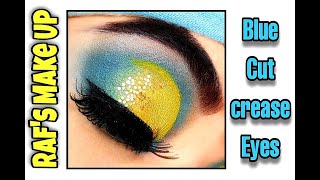 Blue Cut Crease Eyes Makeup  || Pakistani Makeup Karne Ka Tarika || By Raf's Make Up