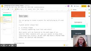 Multiplication of 0’s & 1’s Poster Creation - Google Slides